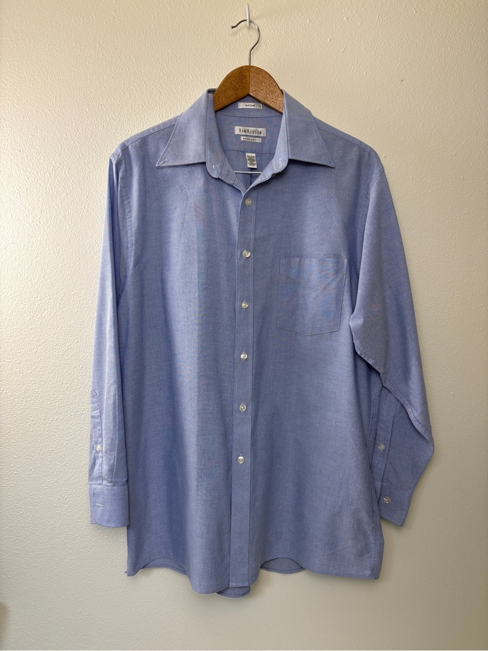 Men's Light Blue Long Sleeve Button Down Dress Shirt Office Coastal Beach